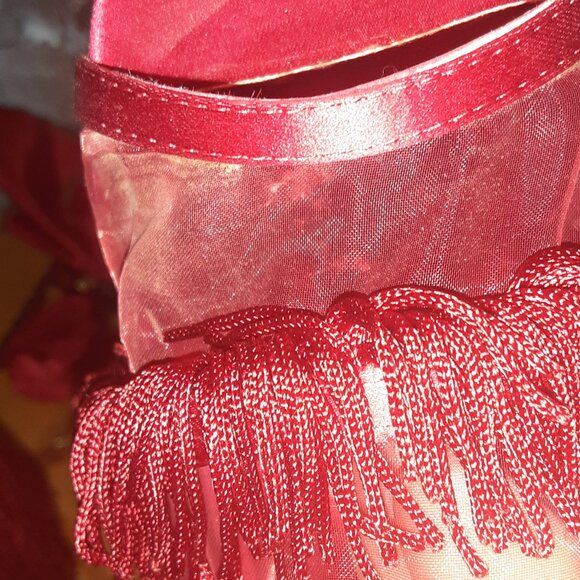 ABS Red Fringe High Heels - Picture 5 of 9